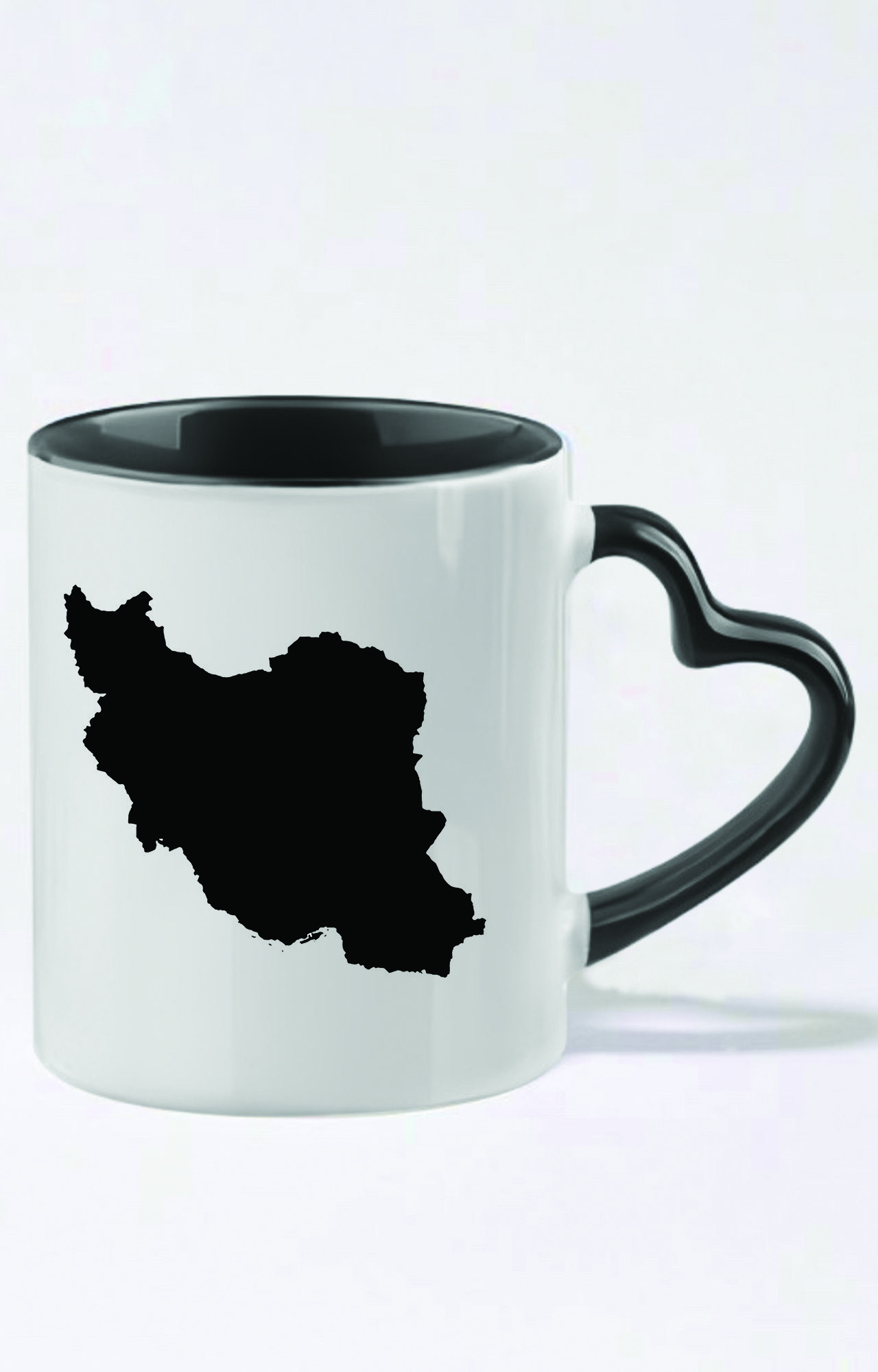 ماگ دسته قلبی رنگی طرح ایران کد 3394