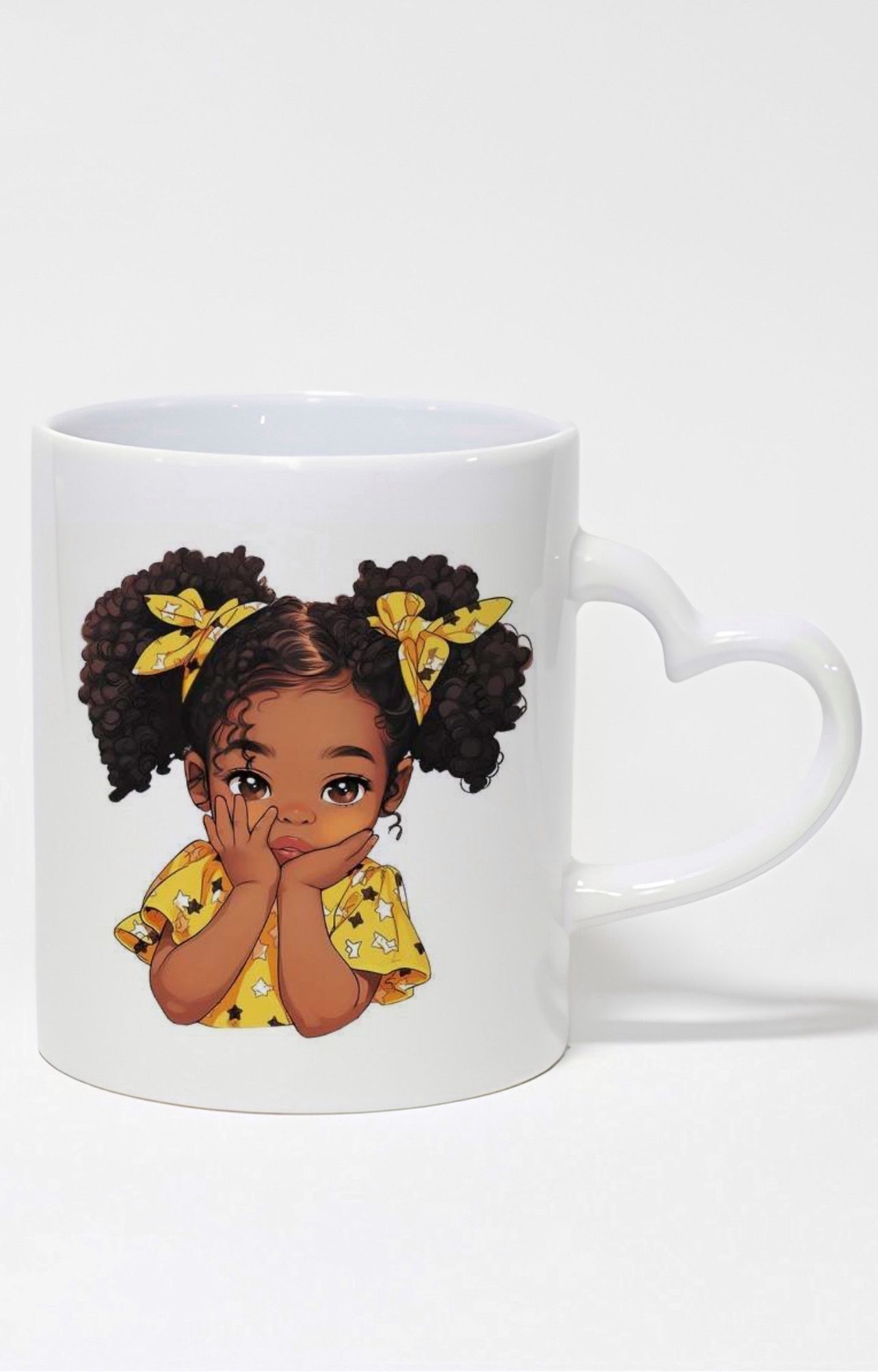 ماگ دسته قلبی طرح دختر کد 10121