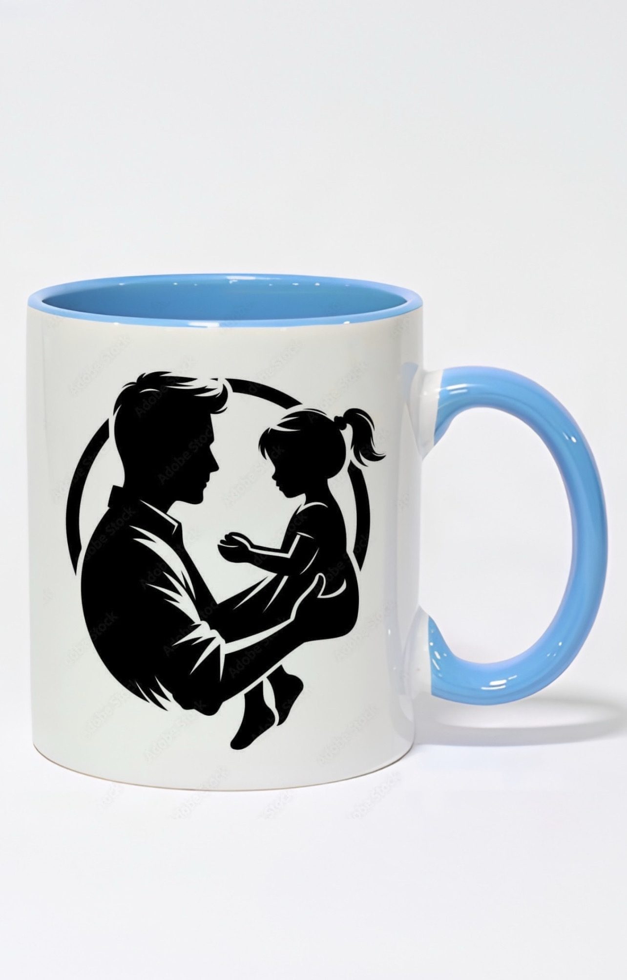 ماگ دسته و داخل رنگی طرح روز پدر کد 10597