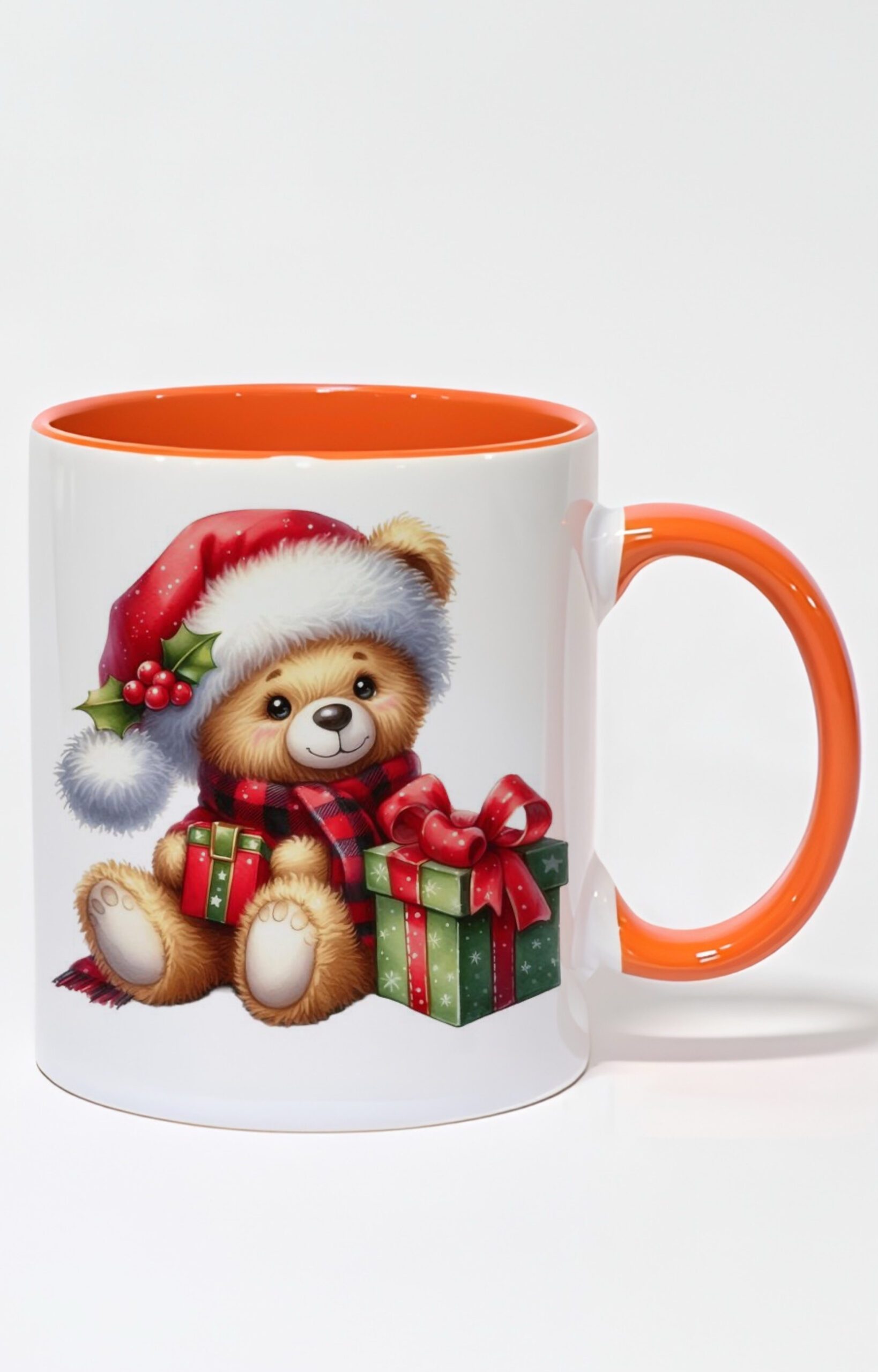 ماگ دسته و داخل رنگی طرح خرس کد 10566