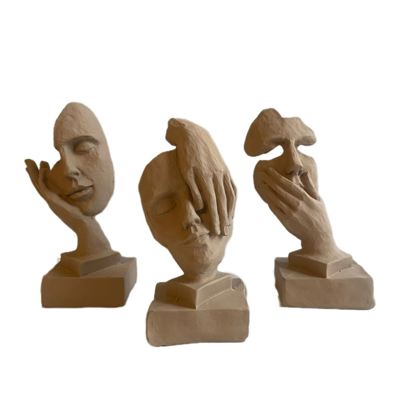 مجسمه مدل رومیزی رخ مجموعه 3 عددی