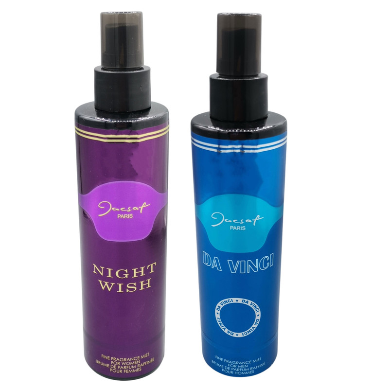 بادی اسپلش زنانه ژک ساف مدل Night wish حجم 200 میلی لیتر به همراه بادی اسپلش مردانه ژک ساف مدل Da vinci حجم 200 می مدل 1