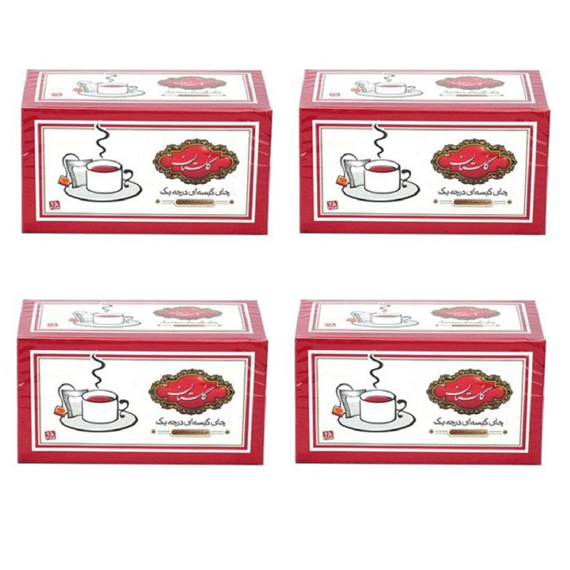چای سیاه کیسه ای گلستان  4 بسته 25 عددی