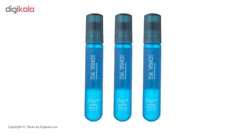 عطر جیبی مردانه ژک ساف مدل Da Vinci حجم 22 میلی لیتر بسته 3 عددی V5H