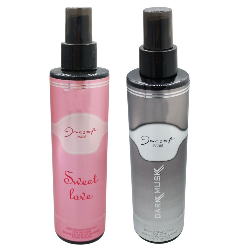 بادی اسپلش مردانه ژک ساف مدل Dark musk حجم 200 میلی لیتر به همراه بادی اسپلش زنانه ژک ساف مدل Sweet Love حجم 200 میلی…