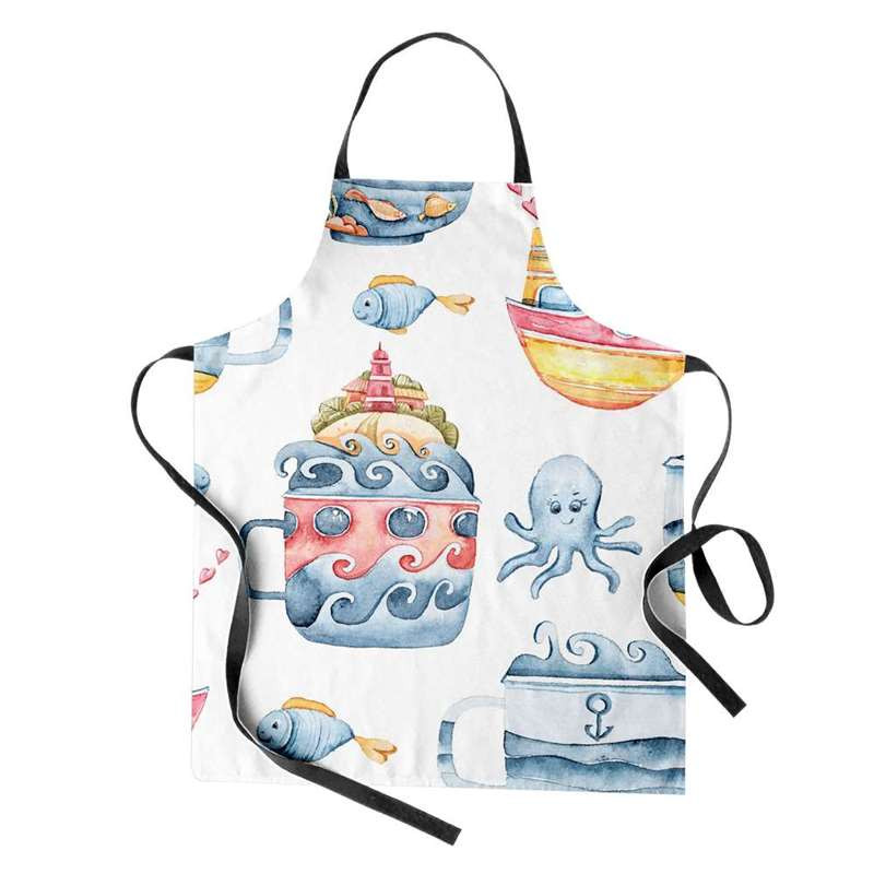 پیش بند آشپزخانه تینادکور طرح ناخدا مدل mod00620