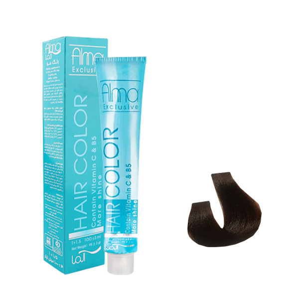 رنگ مو آلما شماره 4.65 حجم 100 میلی لیتر رنگ قهوه ای فندقی متوسط