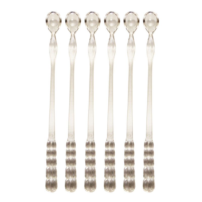 قاشق شربت خوری مدل پلاستیکی طرح کریستال بسته 6 عددی