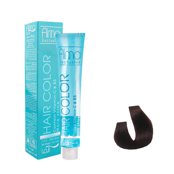 رنگ مو آلما شماره 5.55 حجم 100 میلی لیتر رنگ آلبالویی تیره