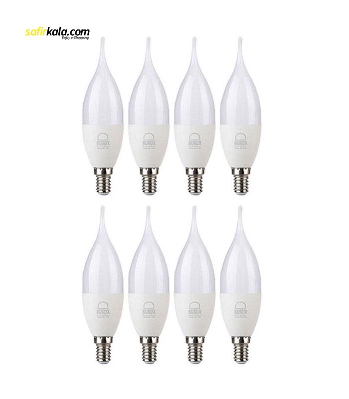 لامپ ال ای دی 6 وات بروکس مدل C37L پایه E14 بسته 8 عددی