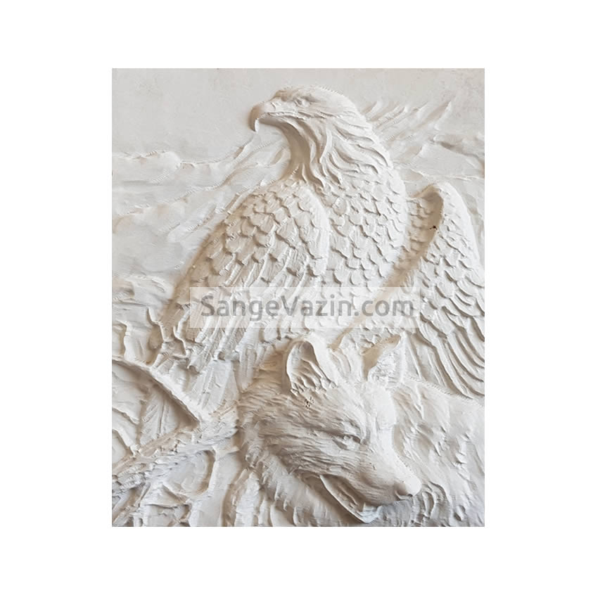 تابلو سنگ عقاب و گرگ