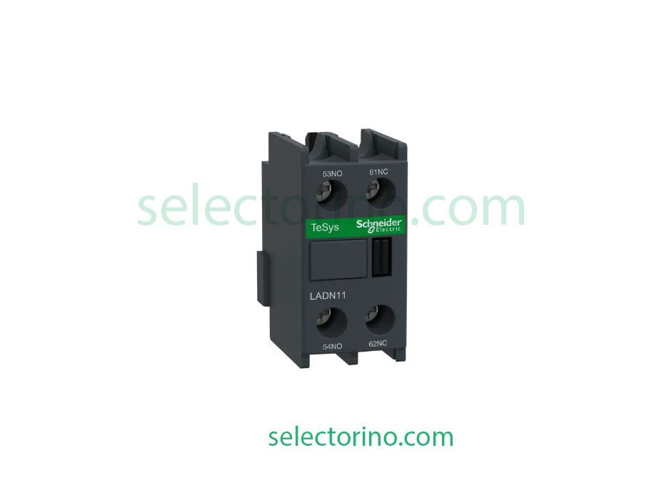 کنتاکت کمکی TeSys D، 1NO + 1NC، نصب جلویی، ترمینال‌های پیچ‌دار 11-Schneider LADN11