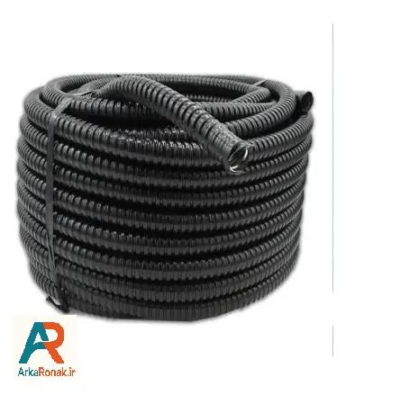لوله فلکسی البرز فلکس 16 روکشدار مشکی حلقه 25 متر