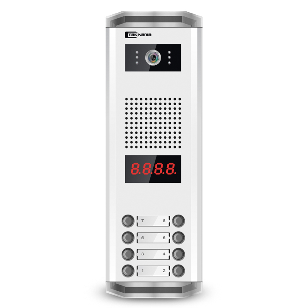 پنل دربازکن تصویری نامبرینگ 8 واحدی تک نما ساده