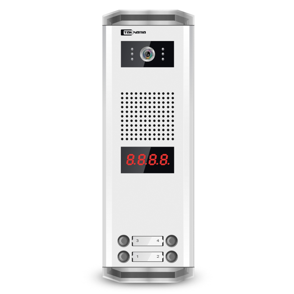 پنل دربازکن تصویری نامبرینگ 4 واحدی تک نما ساده