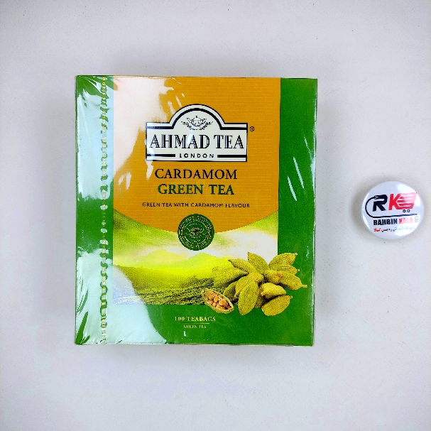 چای سبز کیسه ای احمد مدل هل دار پک 100 تایی AhmadTea green cardamom