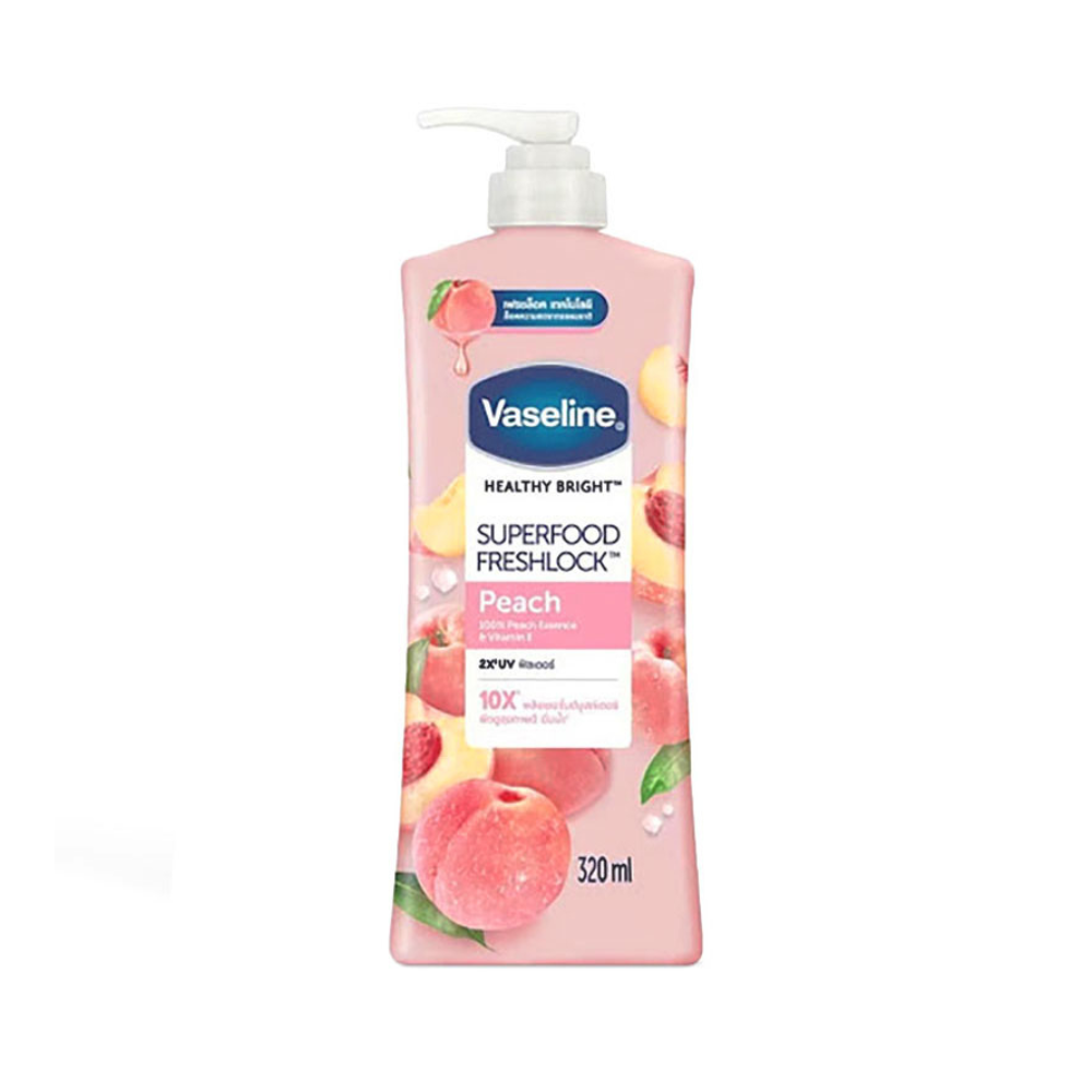 لوسیون بدن سوپرفود رایحه هلو وازلین Vaseline superfood freshlock peach