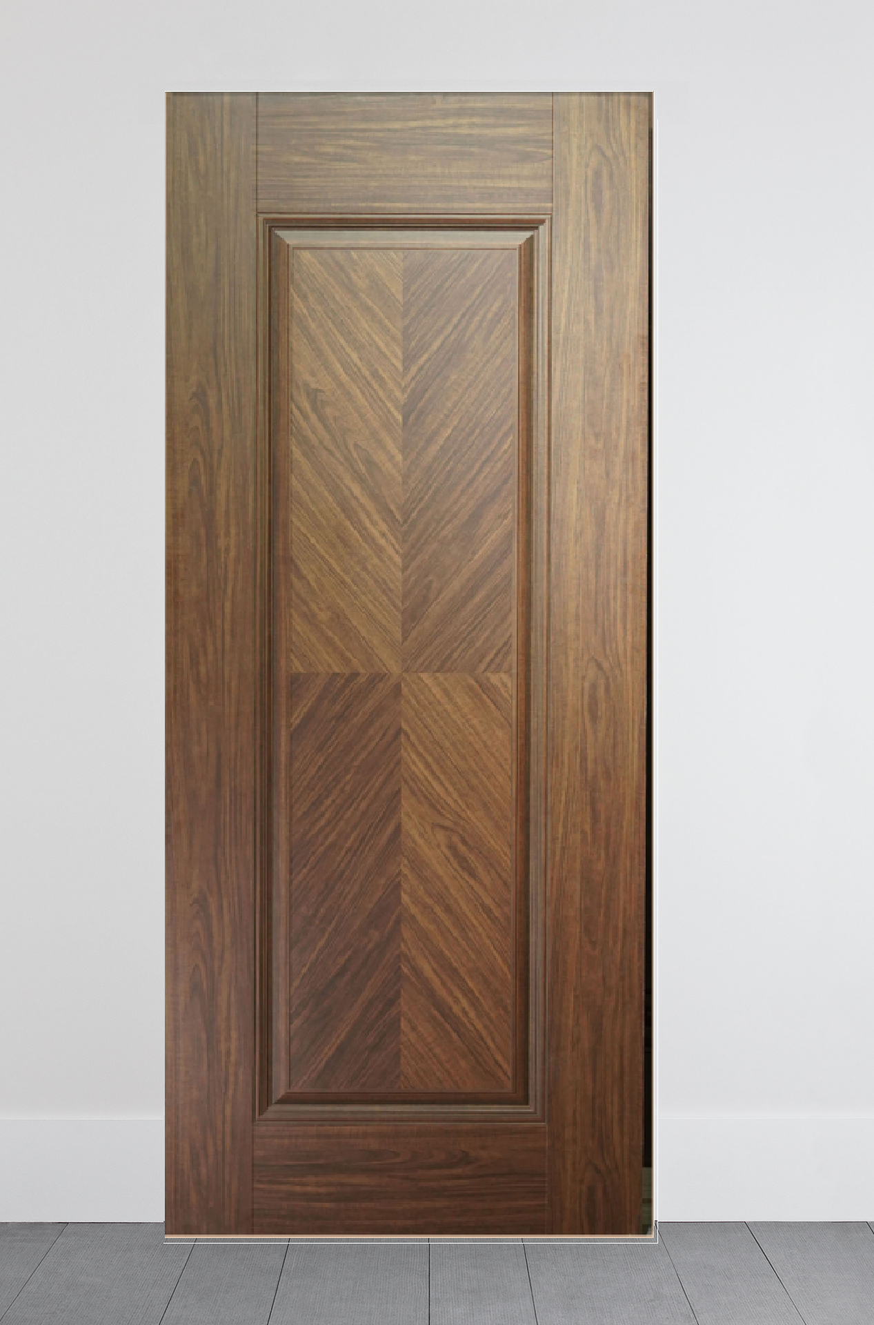 درب اتاقی لمینوکس گردویی : تک قاب