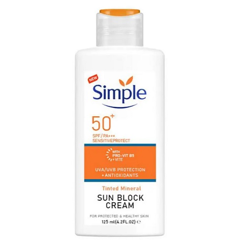 سیمپل کرم ضد آفتاب پوست حساس SPF50+ SENSITIVE PROTECTION  حجم 125 میل
