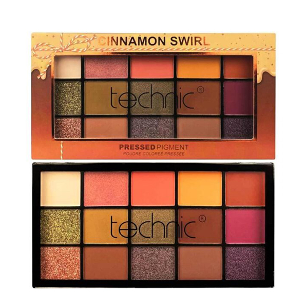 تکنیک پالت سایه چشم 15 رنگ سینمون سویرل  Technic Cinnamon Swirl