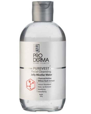 پرو درما ژل پاک کننده آرایش میسلار واتر زغال ملایم 250 میل