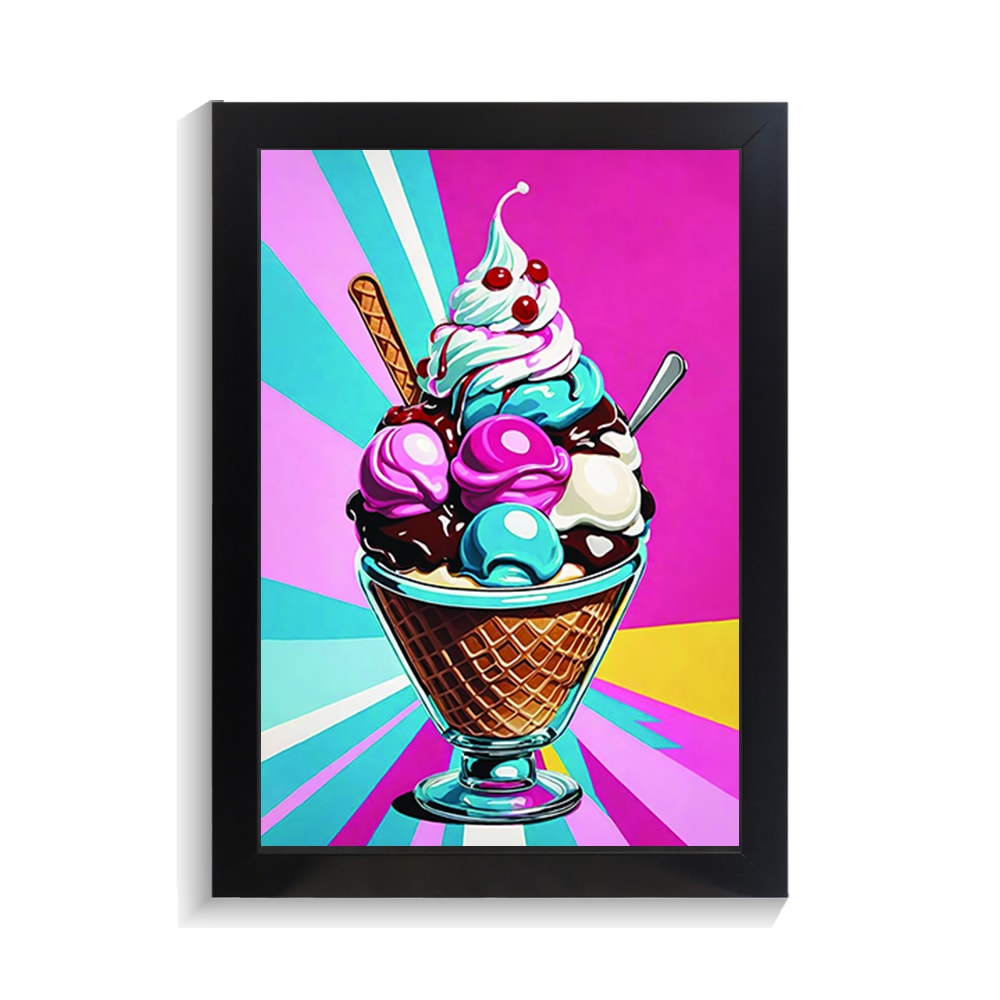 تابلو کافی شاپ طرح بستنی کد PF-29005