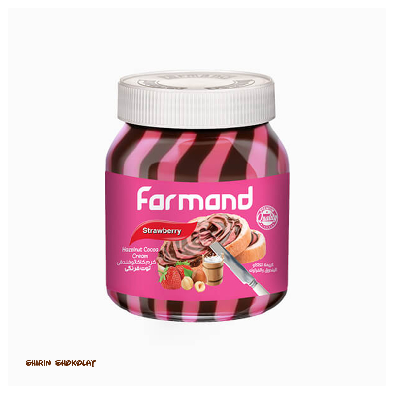 شکلات صبحانه فندوقی توت فرنگی Strawberry فرمند FARMAND وزن 330 گرمی