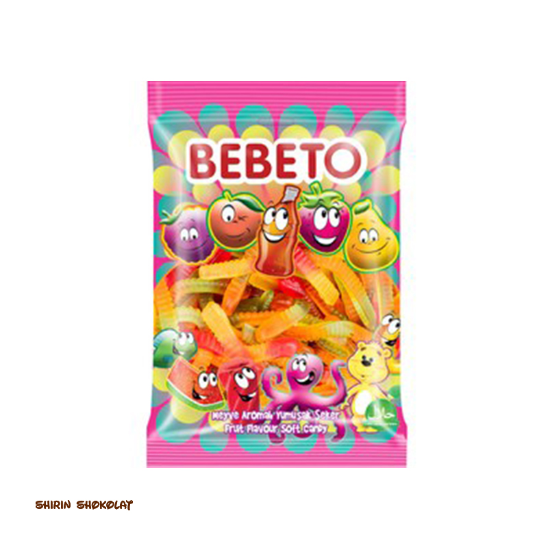 پاستیل ببتو BEBETO طرح کرم خاکی در 2 وزن