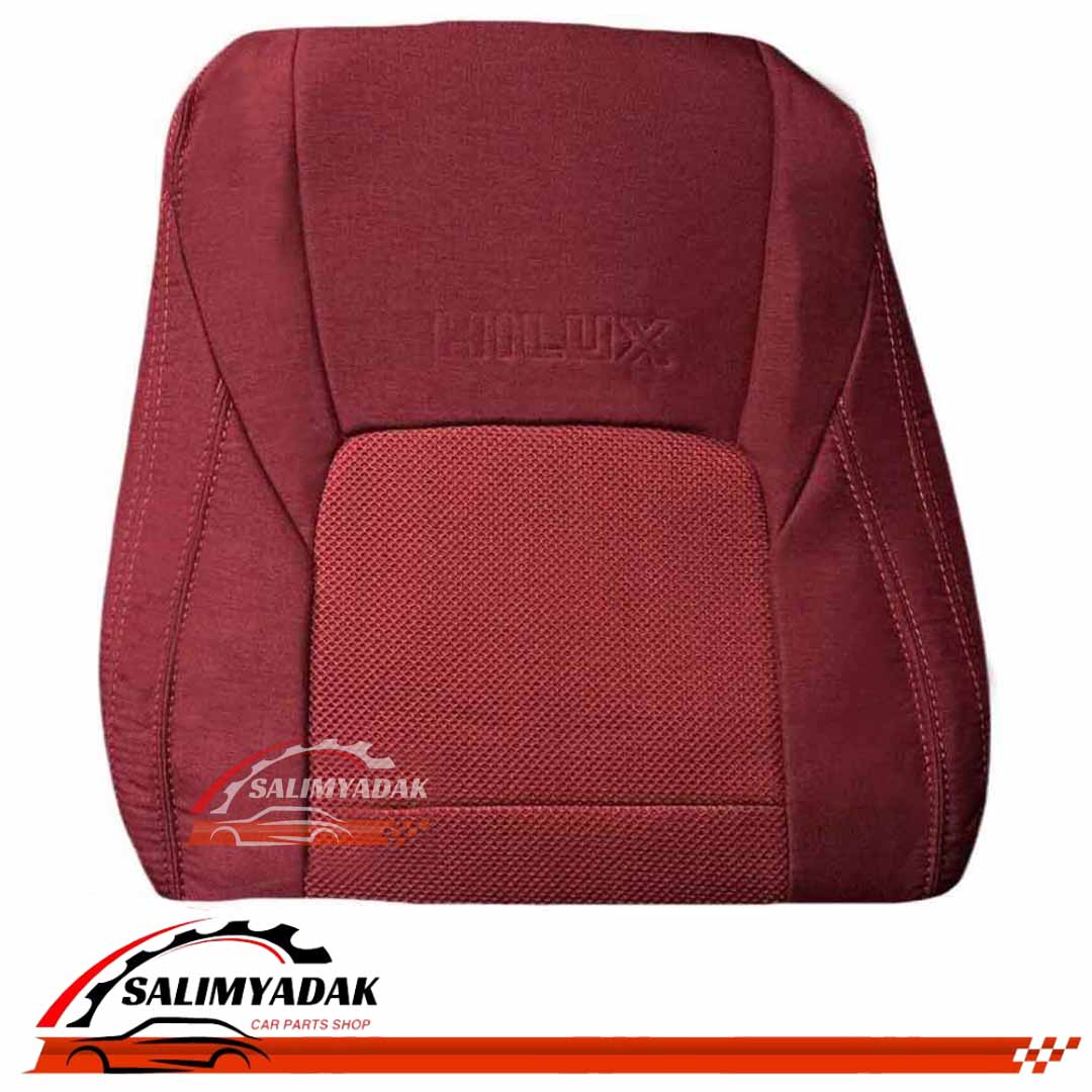 روکش صندلی تویوتا هایلوکس 2016-2023 پارچه وسط تور رنگ زرشکی