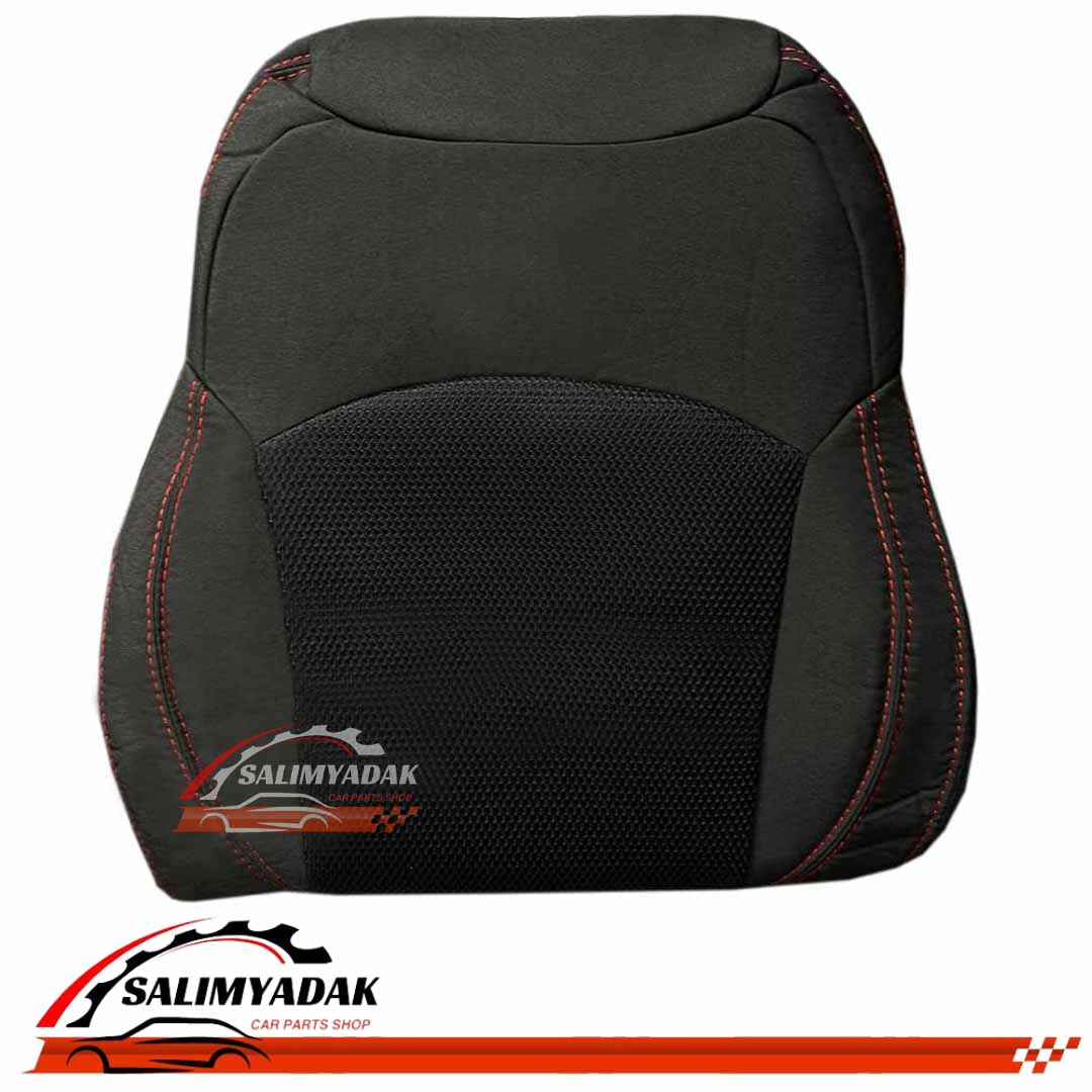 روکش صندلی جک J4 ایگل پارچه رنگ مشکی دوخت قرمز