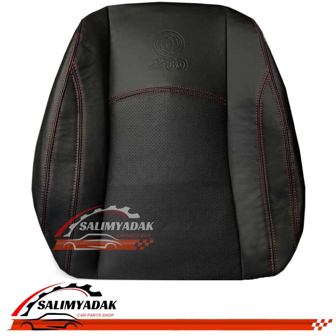روکش صندلی اچ سی کراس h30 cross چرم رنگ مشکی دوخت قرمز