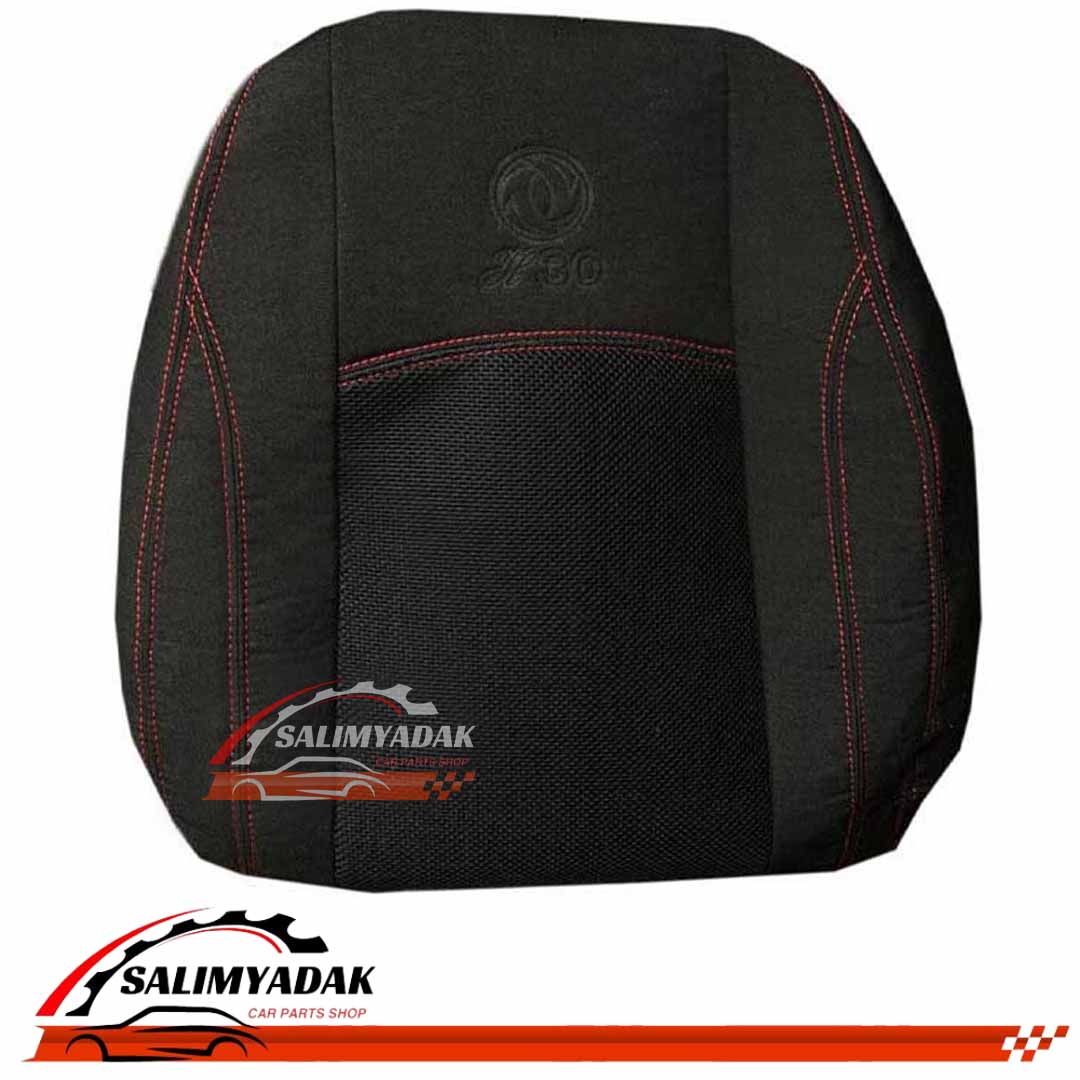 روکش صندلی اچ سی کراس h30 cross پارچه رنگ مشکی دوخت قرمز