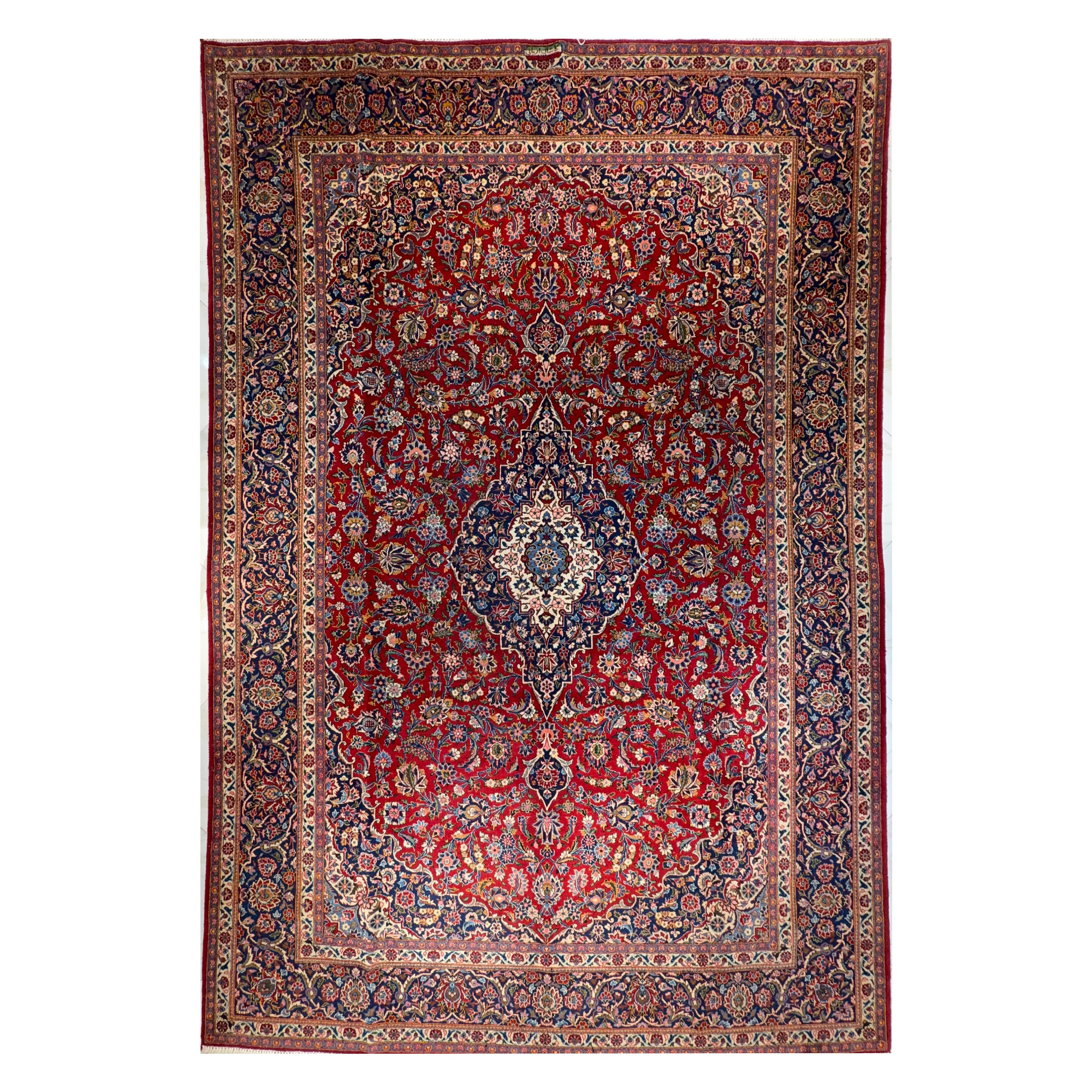 فرش 6 متری کاشان  رنگ گیاهی قدیمی کد 1100163