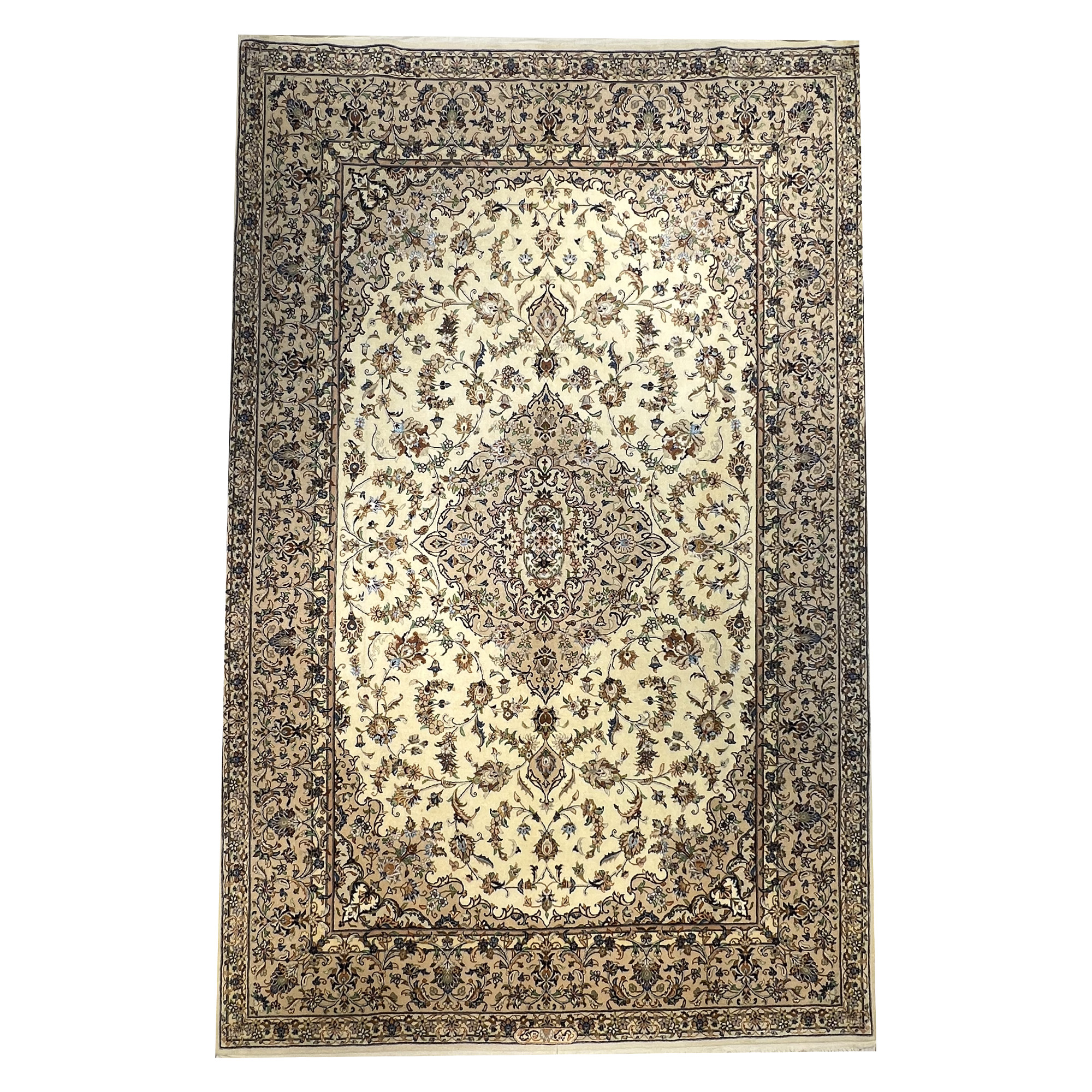 فرش 8 متری کاشان کرک چله ابریشم کد 1100254