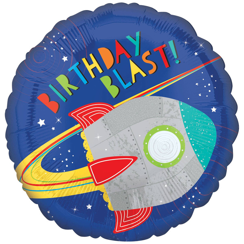 بادکنک فویلی مدل گرد طرح موشک فضانورد کد DB21