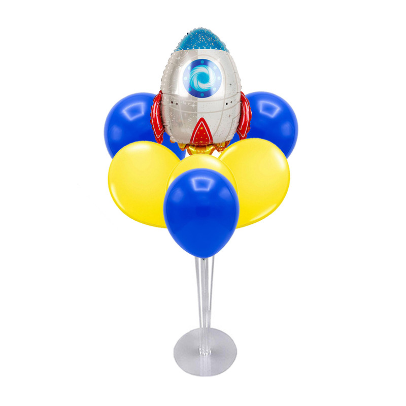 استند بادکنک سورتک طرح موشک فضانورد کد ST0833 بسته 8 عددی