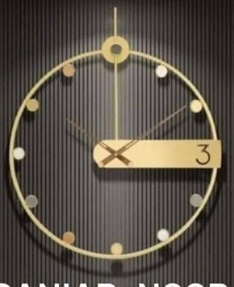 ساعت دیواری مدرن فلزی کد H-159