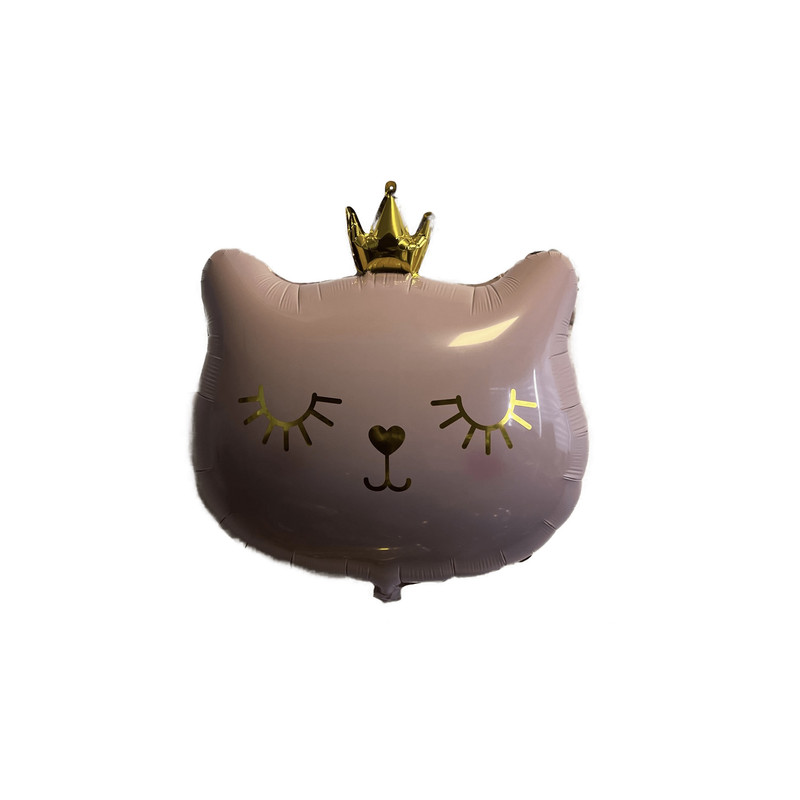 بادکنک فویلی پارتی لند تهران مدل گربه تاج دار صورتی کد 6060