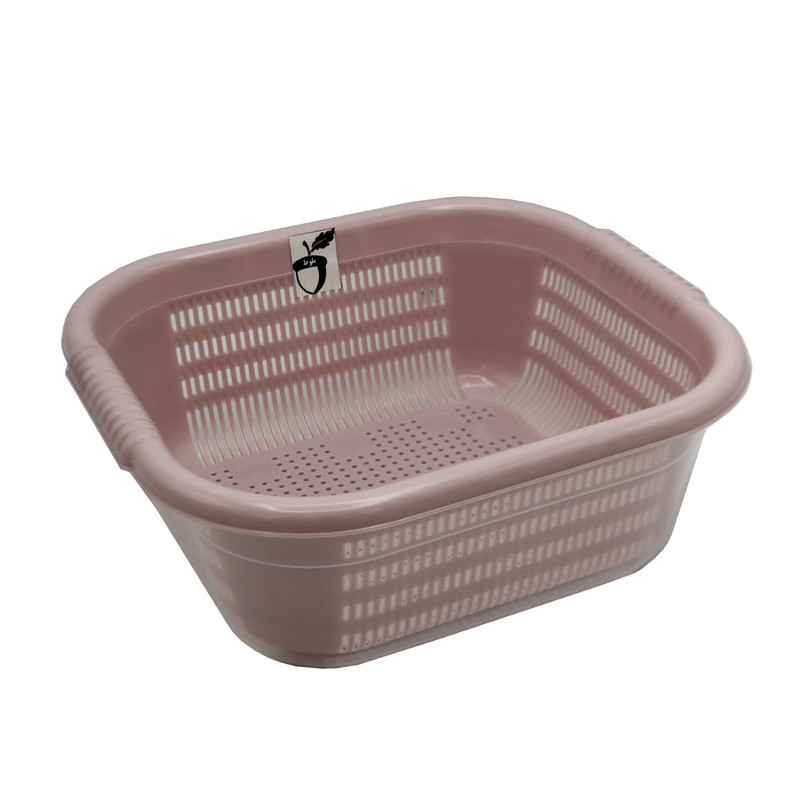 آبکش و لگن مدل بلوط کد YPK-T38-26x24CM بسته 2 عددی