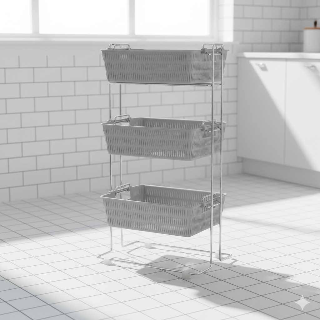 جای سیب زمینی و پیاز سه طبقه چهارگوش لیمون کد 1860