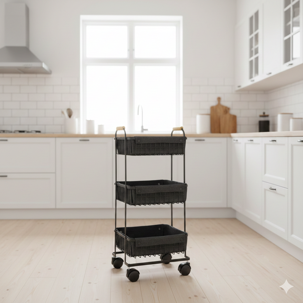 جای سیب زمینی و پیاز 3طبقه پارچه ای یونیک کد 2939