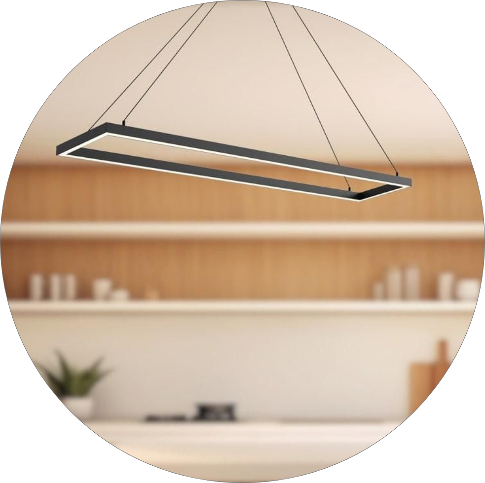 لوستر سقفی مدرن مستطیل طرح لبه نوک تیز کد 00525