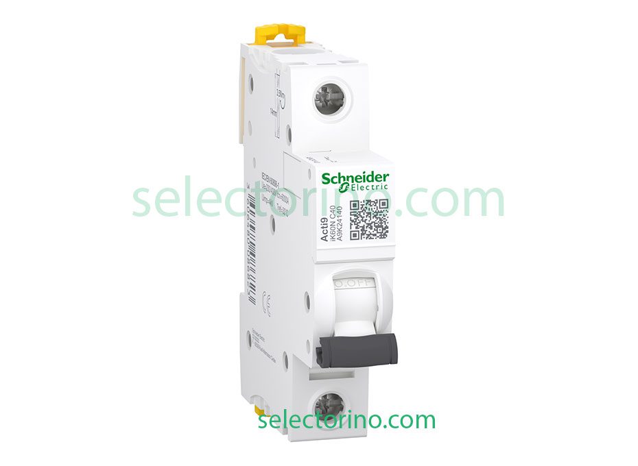 مینیاتوری تک فاز با جریان 40 آمپر 1P-40مدل A9K24140 برند Schneider Electric