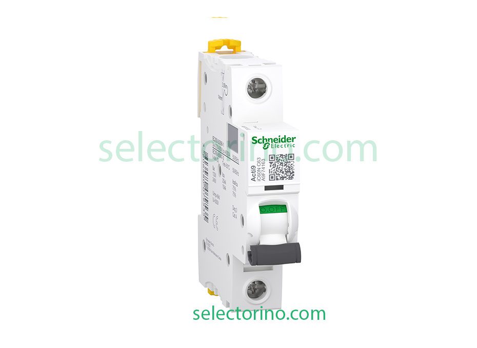 مینیاتوری تک فاز با جریان 63 آمپر 1P-63مدل A9K24163 برند Schneider Electric