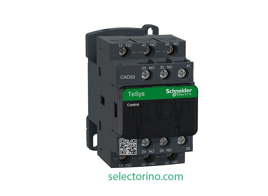 کنتاکتور مدار فرمان 50 آمپر اشنایدر 220 ولت جریان متناوب CAD50M7 Schneider