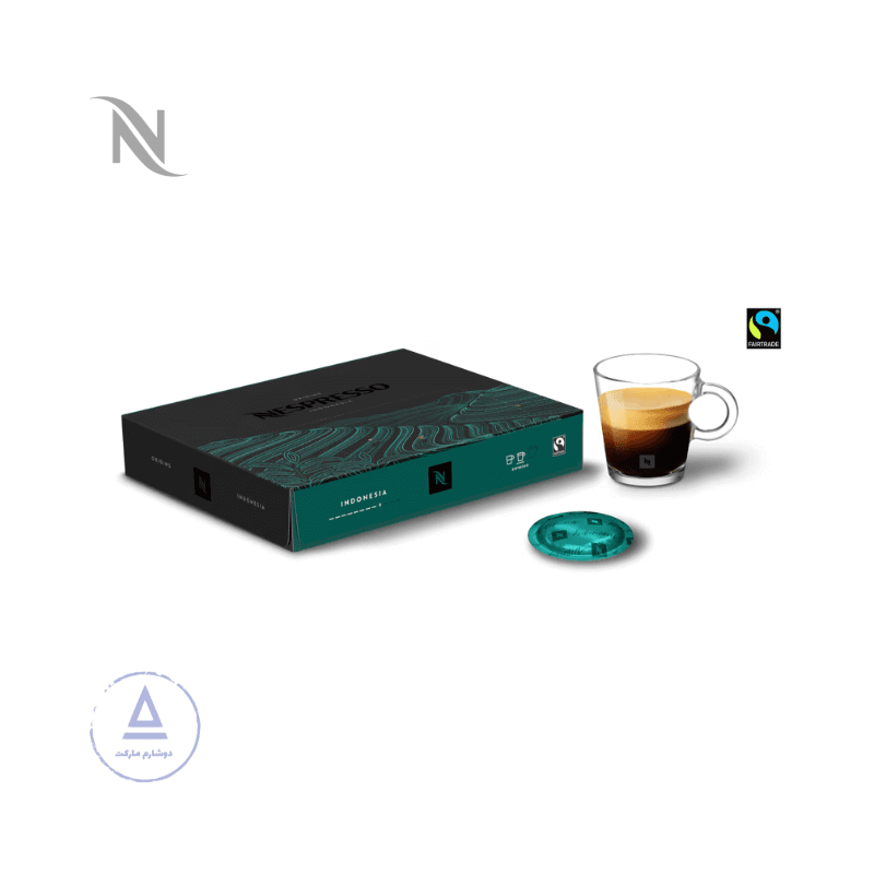 پد قهوه نسپرسو پروفشنال - اندونزی - 50 عددی | PRO CAPSULES NESPRESSO  box 50 -  Indonesia -دوشارم مارکت