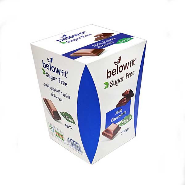 شکلات شیری بدون قند با شیرین کننده استویا Below Fit (300 گرم)