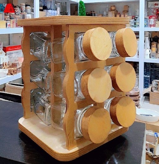 خانه و آشپزخانه پریلند - جا ادویه گردان 12 تایی (پست پیشتاز پس کرایه)