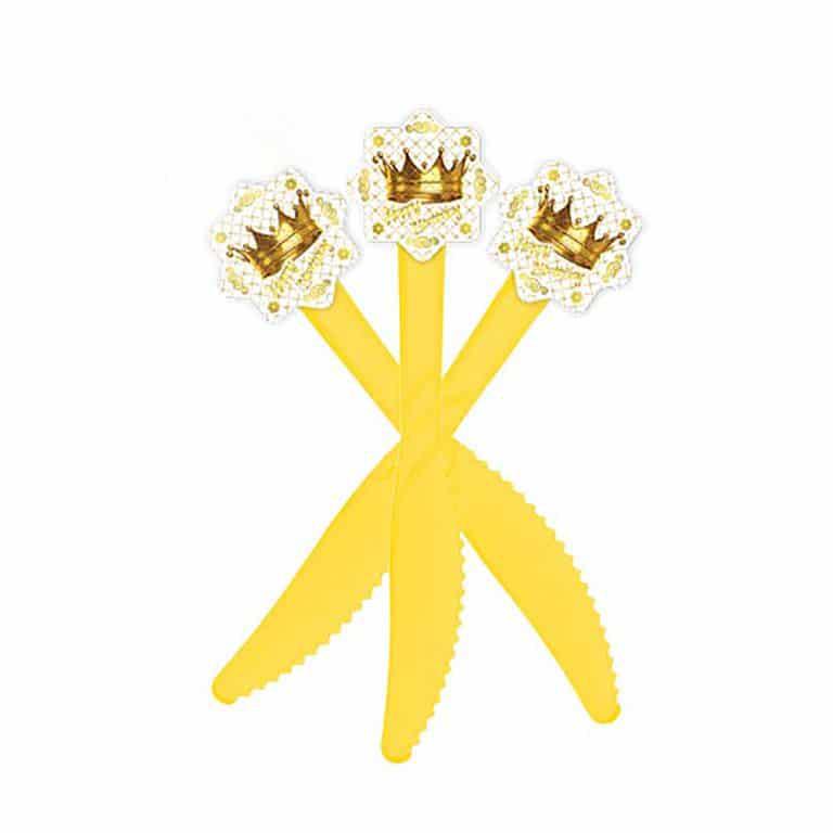 کارد تم تولد تاج سفید طلایی