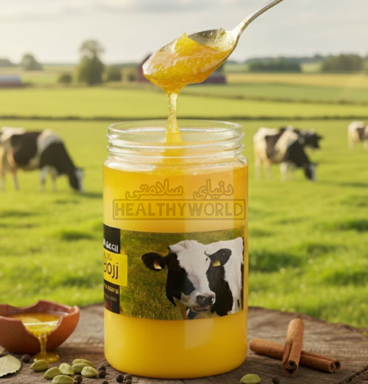 روغن حیوانی زرد گاوی 500گرمی